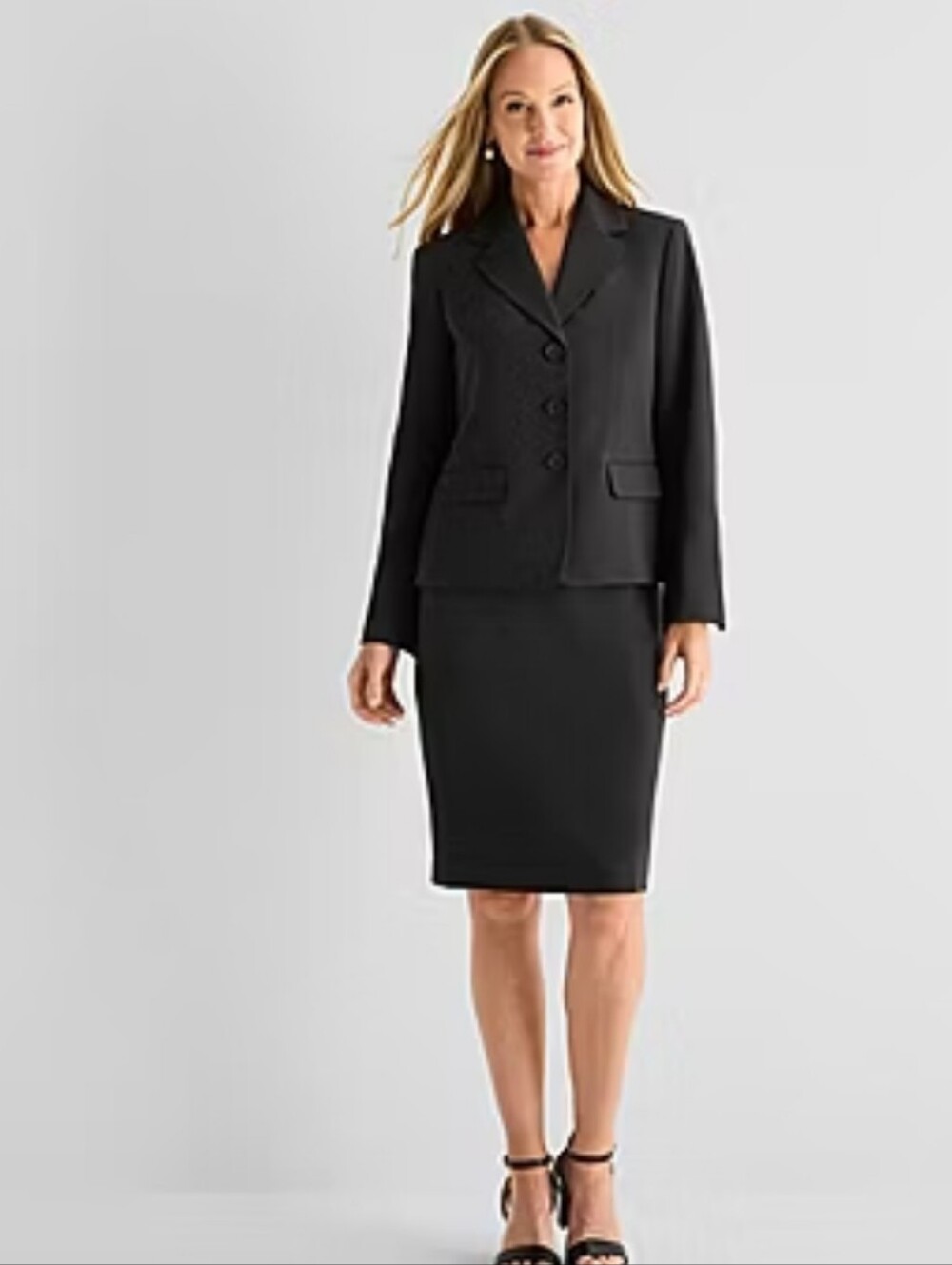 Le Suit 2-Piece Knee Length Skirt Suit